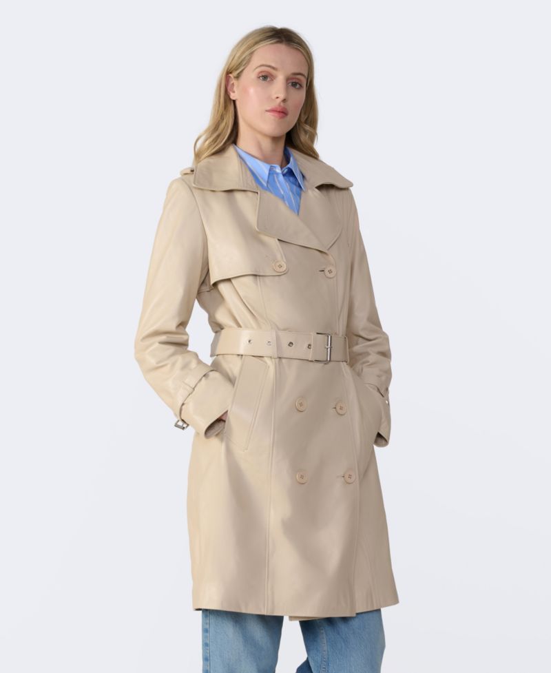 Women's Soho Leather Trench Coat