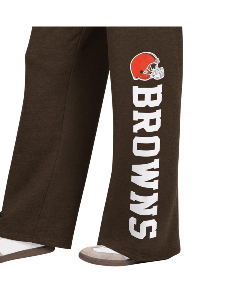 Women's Brown Cleveland Browns Field Wide Leg Sweatpants