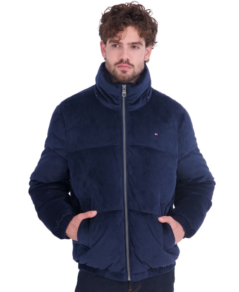 Men's Potter Cord Puffer Hooded Jacket