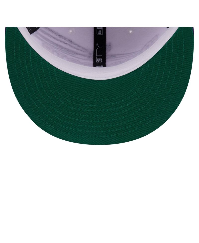 Men's White/Purple Minnesota Vikings Retro Swoop 59FIFTY Fitted Hat