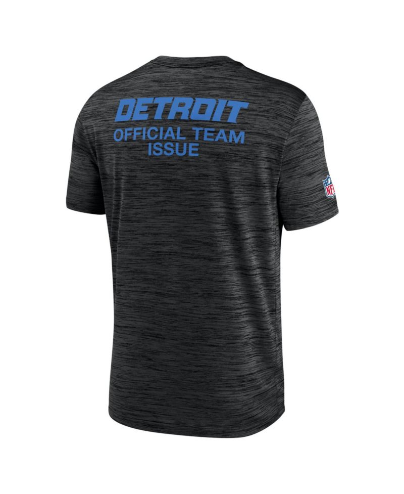 Men's Black Detroit Lions 2026 Rivalries Collection Sideline Velosity T-Shirt