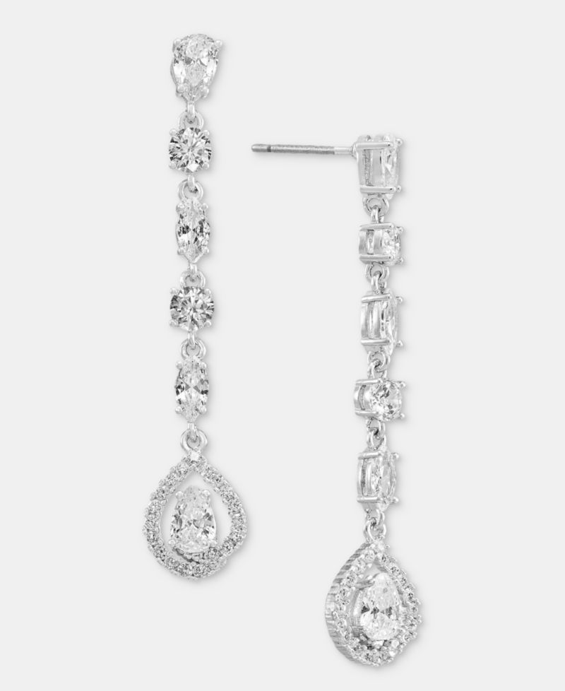 Dynamic Crystal Stone Linear Earrings