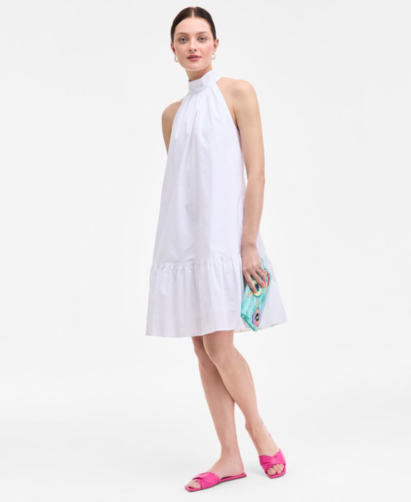 Women's Halter Bow-Back Mini Dress