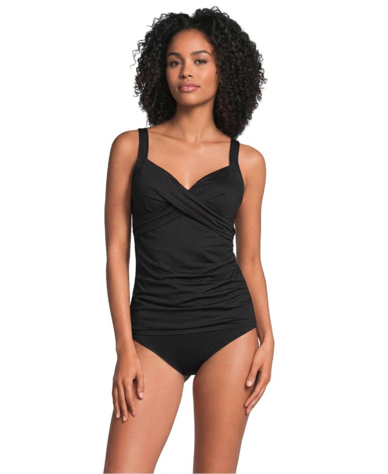 Women's DD-Cup Sweetheart Wrap Underwire Tankini Top