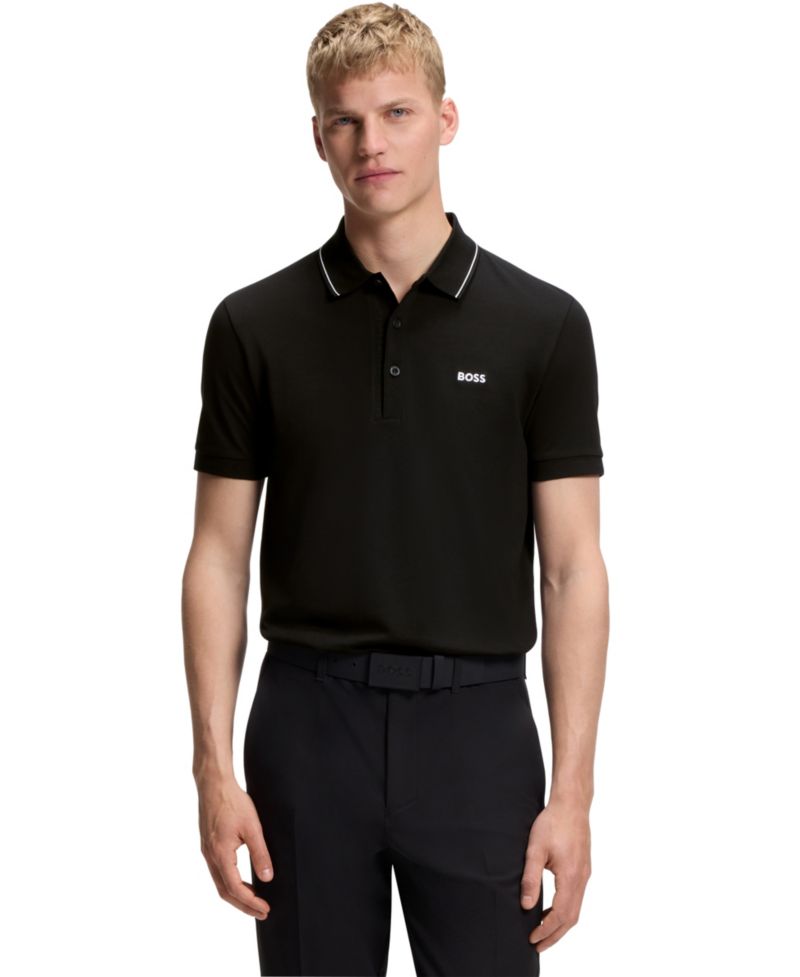 Men's Tonal Logo Slim-Fit Polo Shirt