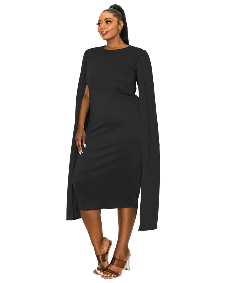 Plus Size Naomi Cape Dress