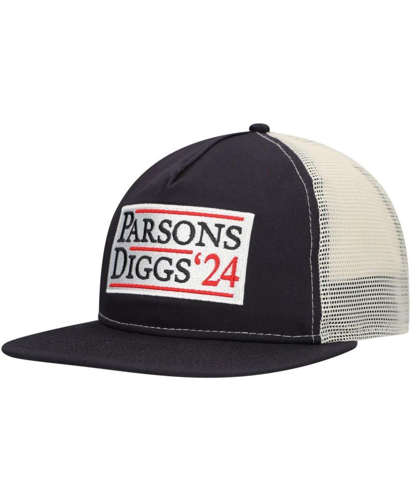 Men's Navy/Natural Dallas Cowboys Election Trucker Golfer Snapback Hat