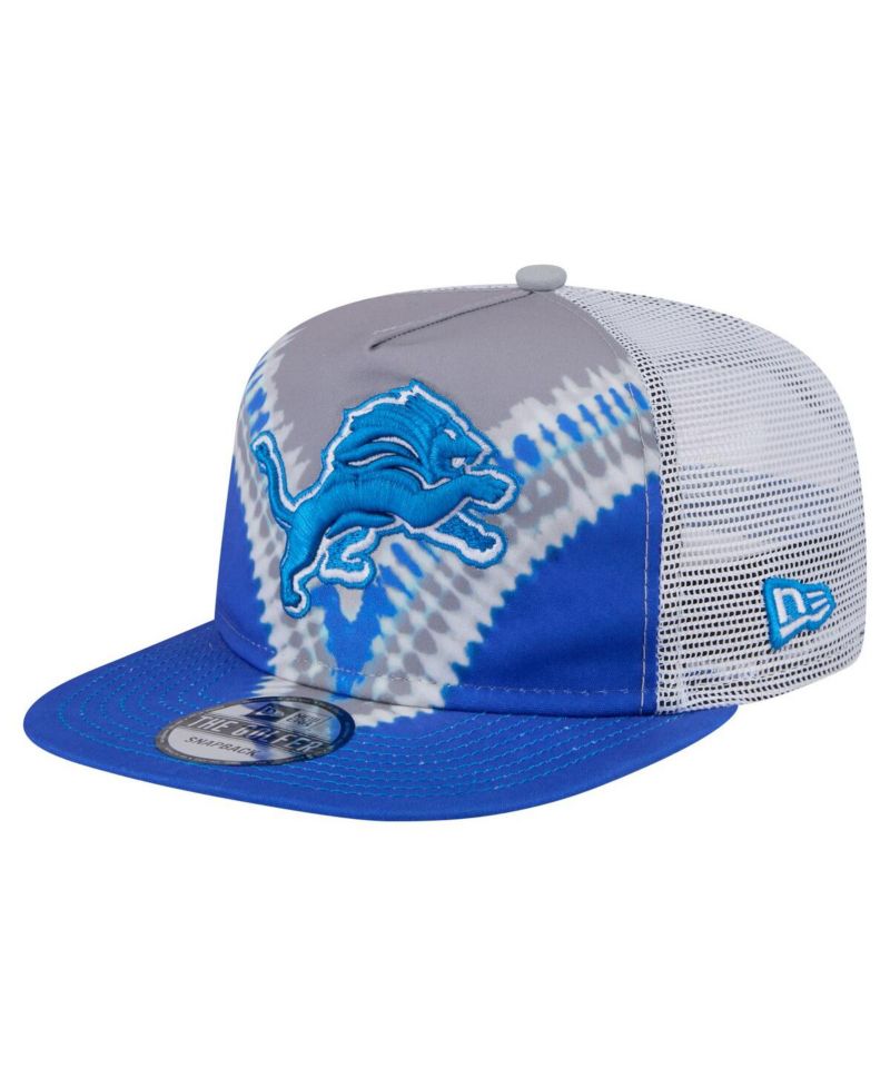 Men's Gray/Blue Detroit Lions Throwback Dye Golfer Snapback Hat