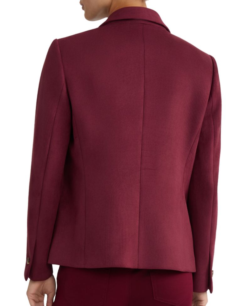 Women's Suede Notch-Collar Two-Button Jacket