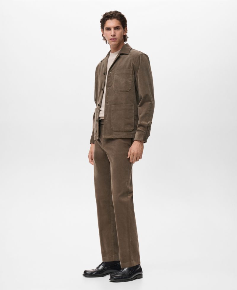 Men's Regular Fit Corduroy Cotton Pants