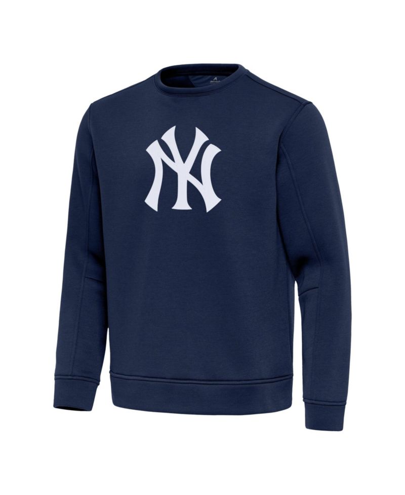 Men's Navy New York Yankees Relevant Lightweight Pullover Sweatshirt