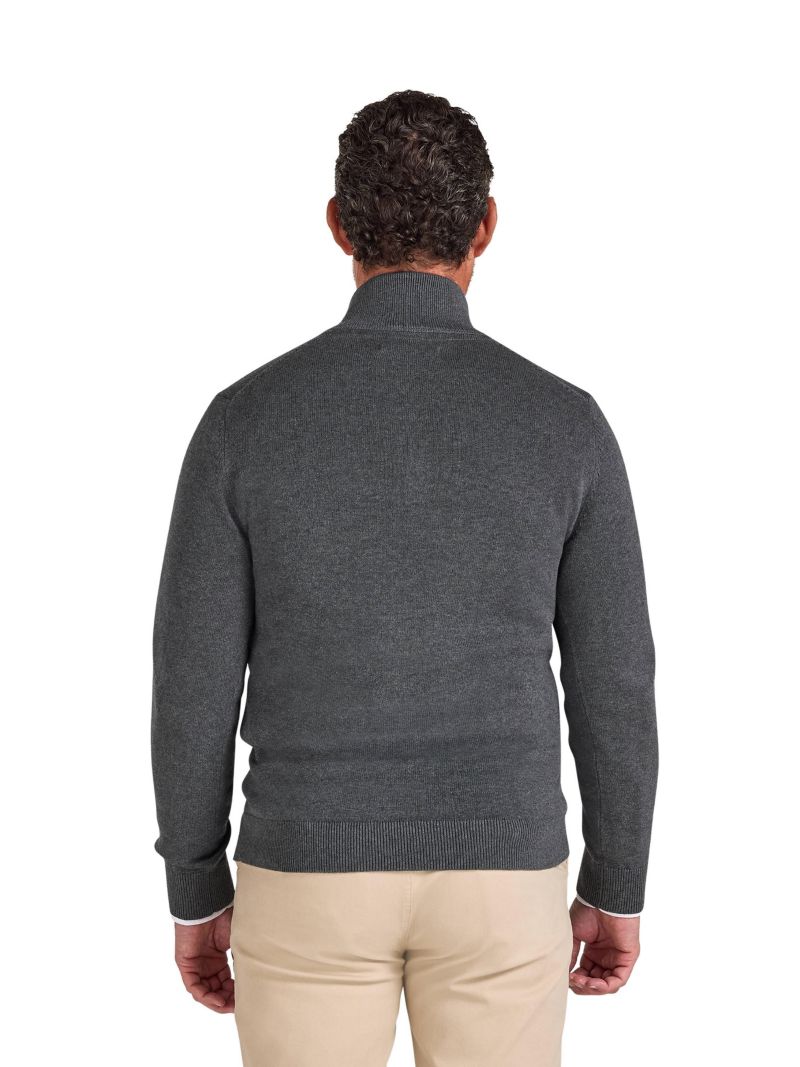 Men's Quarter Zip Cashmere Blend Sweater