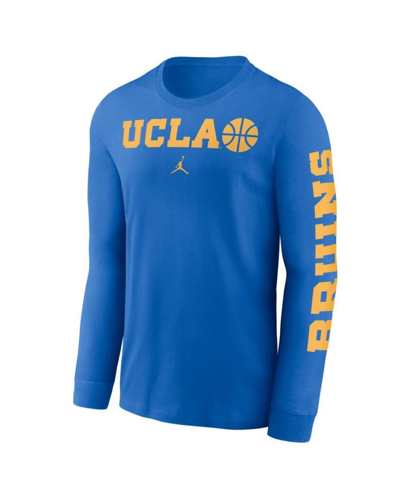 Men's Blue UCLA Bruins Basketball Icon Two-Hit Long Sleeve T-Shirt
