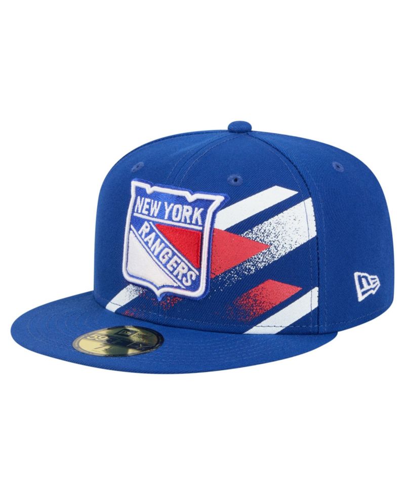 Men's Blue New York Rangers Faded Lines 59FIFTY Fitted Hat