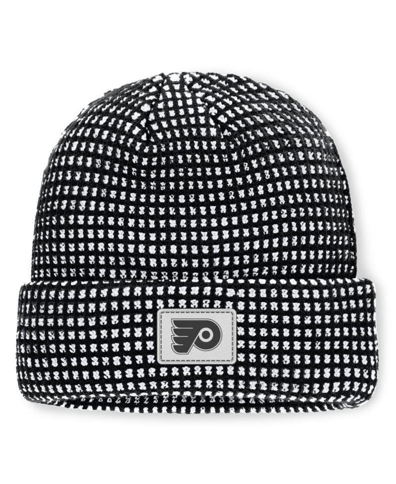Men's Black Philadelphia Flyers Fundamental Scheme Ribbed Cuffed Knit Hat