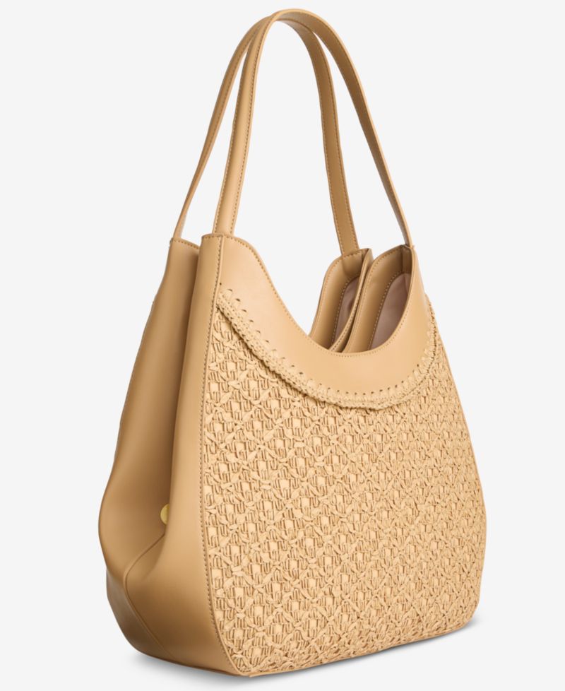 Crochet Straw 4-Poster Tote