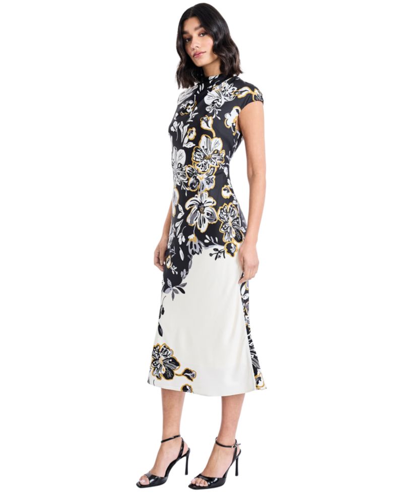 Women's Mock Neck Midi Dress