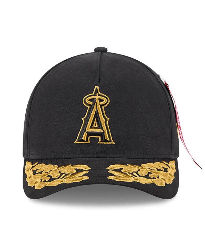 Men's Black Los Angeles Angels A-Frame 9FORTY Adjustable Hat