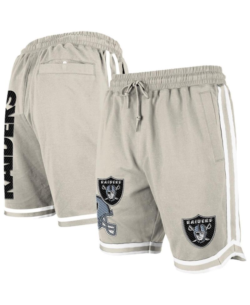 Men's Light Beige Las Vegas Raiders Stone Multi Patch Shorts