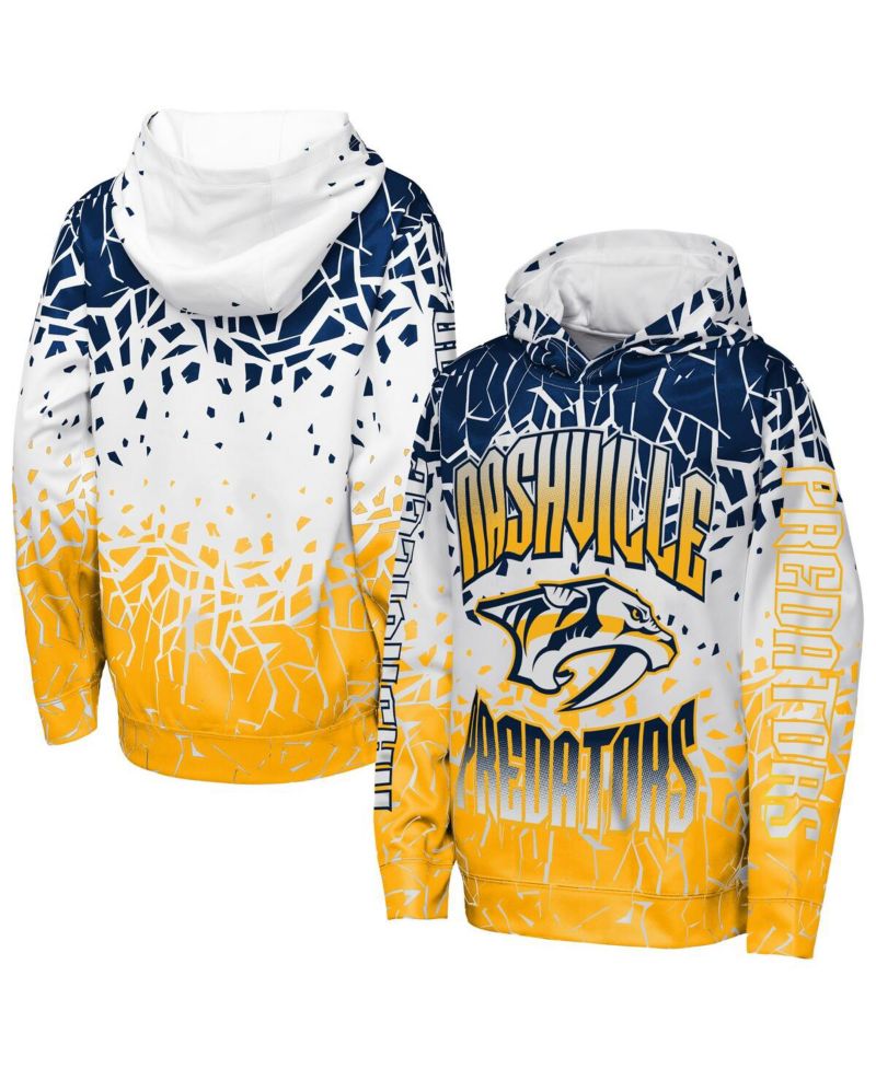 Big Boys and Girls Navy Nashville Predators Frozen Frenzy Hoodie