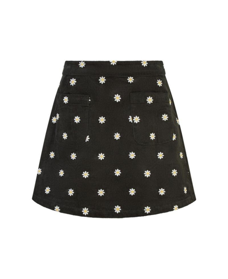 Women's Corduroy Daisy Mini Skirt