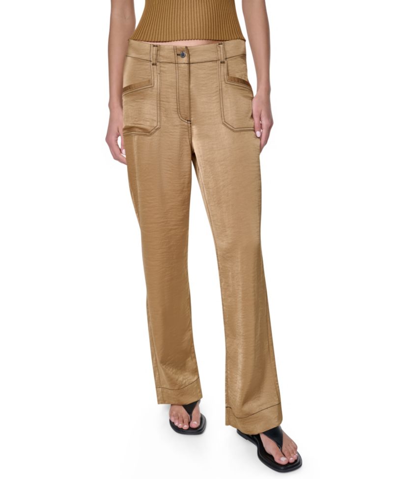Women's Straight-Leg Top Stitch Pants
