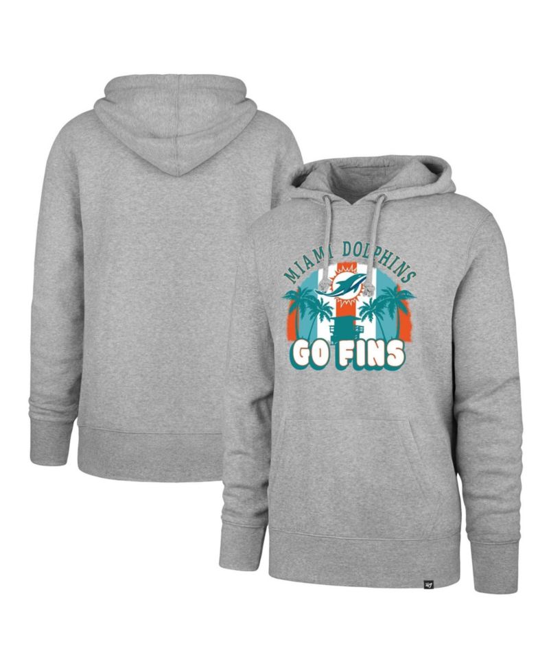 Men's Gray Miami Dolphins Regional Headline Pullover Hoodie