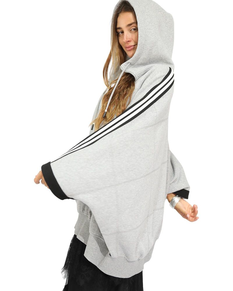 Women's Belle and Bloom Living by the Ocean Oversized Striped Hoodie