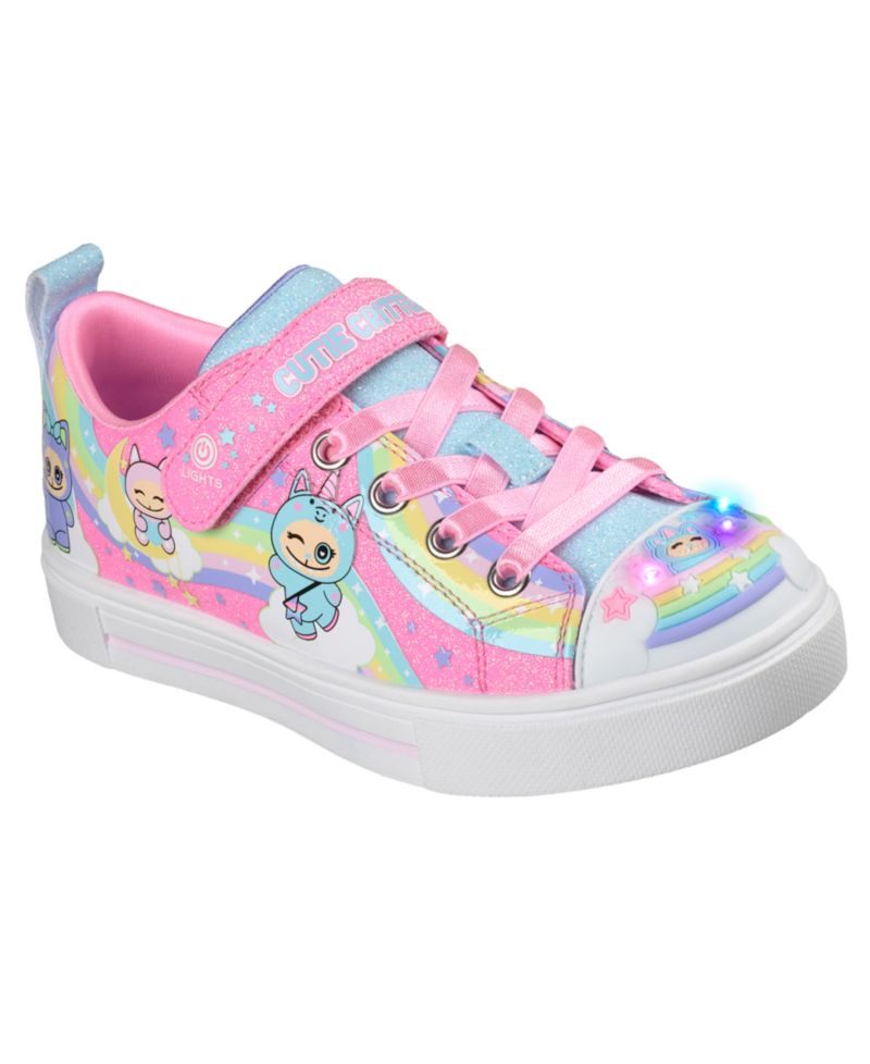 Little Girls Twinkle Sparks Light-Up Rainbow Critters Sneakers from Finish Line