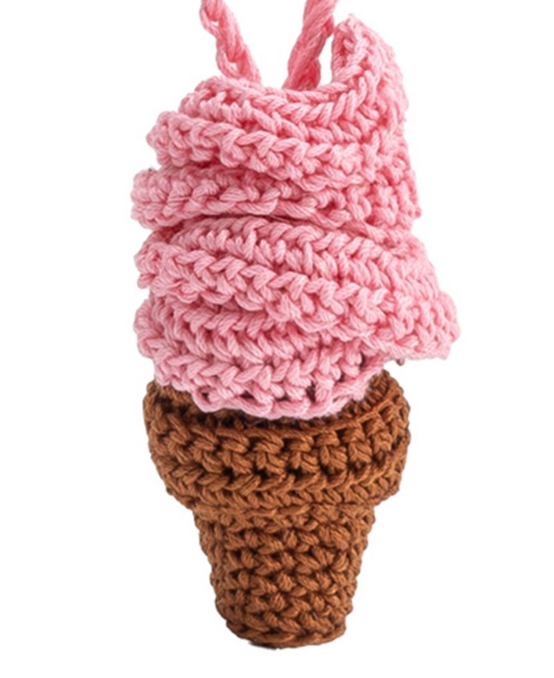 Ice Cream Crochet Bag Charm