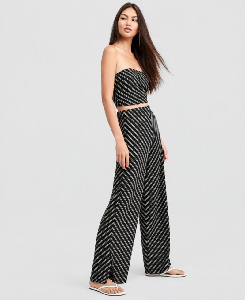 Women's Striped Pull-On Pants