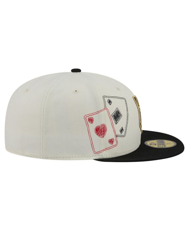 Men's Cream/Charcoal Vegas Golden Knights Localized Stitched 59FIFTY Fitted Hat
