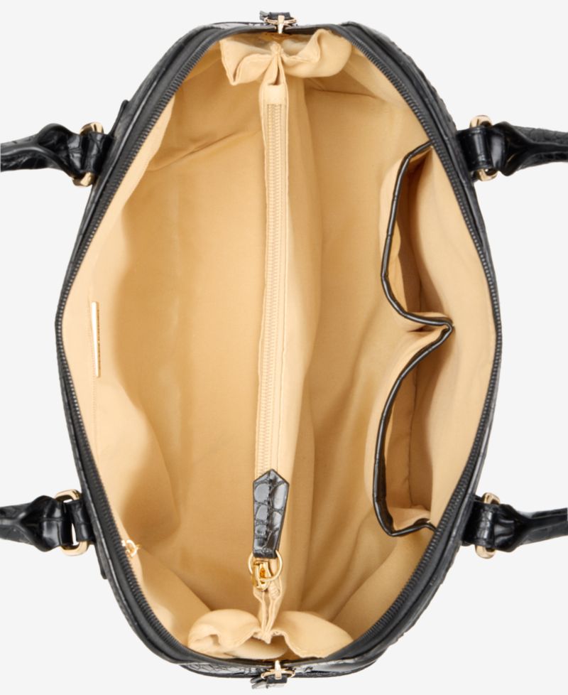 Mixed Media Detailed Dome Satchel