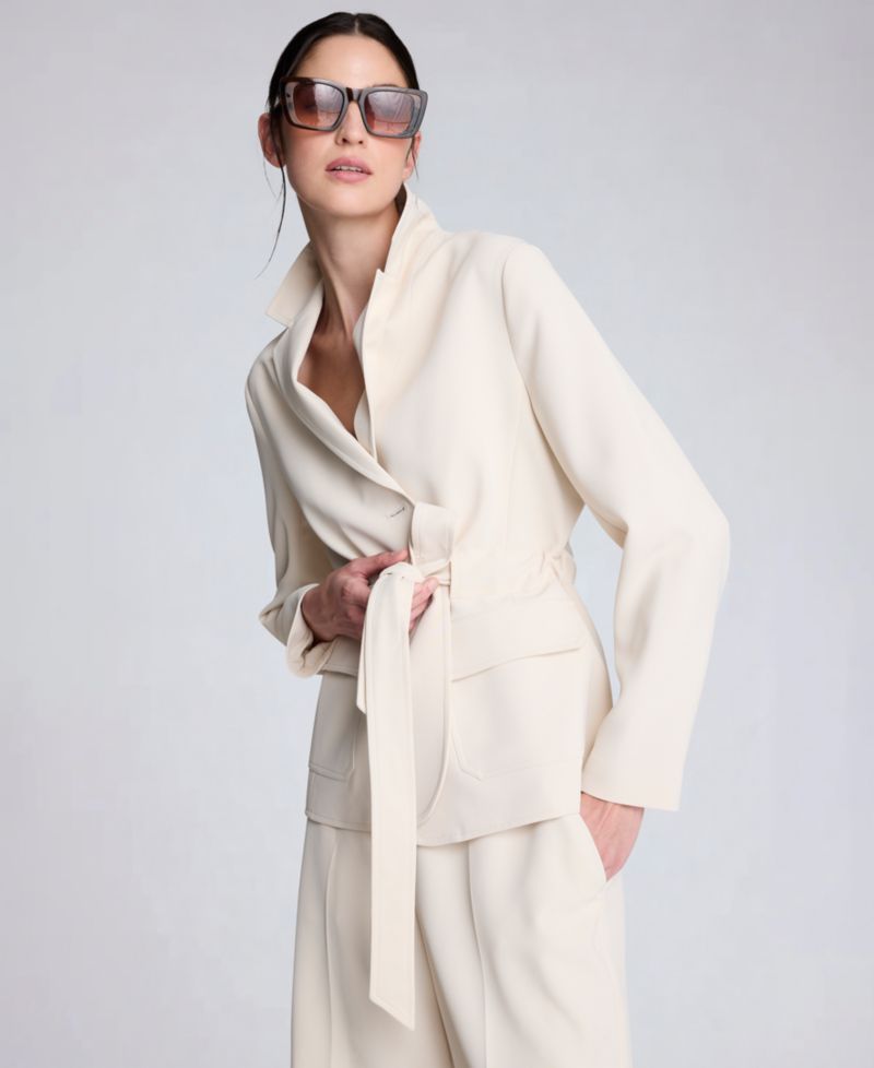 Women's Notch Collar Vision Twill Belted Jacket