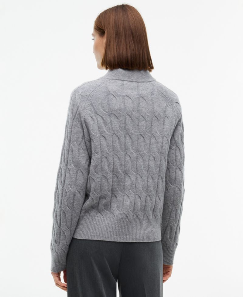 Women's Cable-Knit Mock Neck Sweater