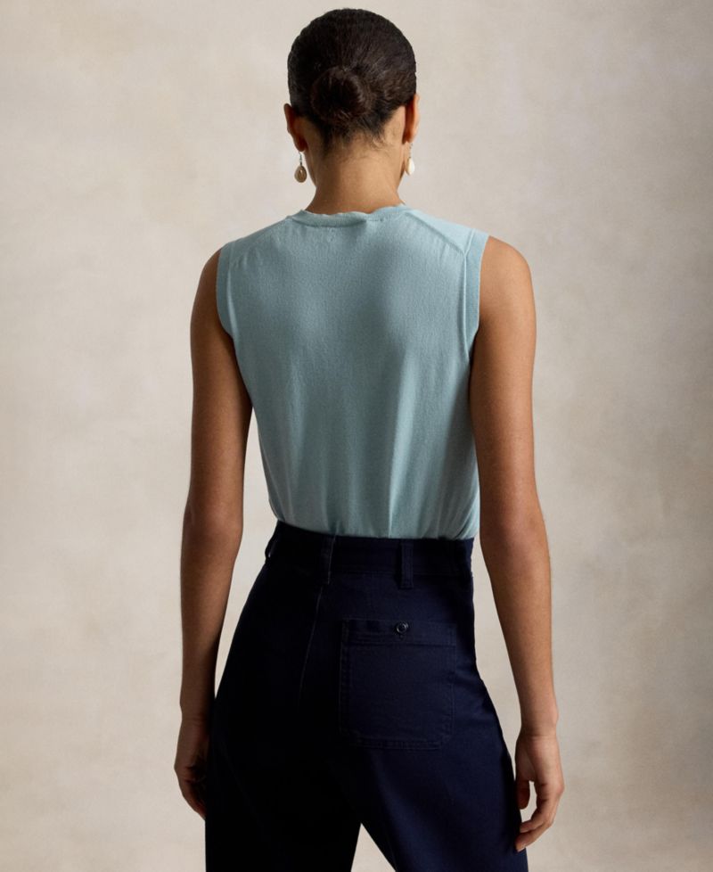 Women's Sleeveless Crewneck Sweater