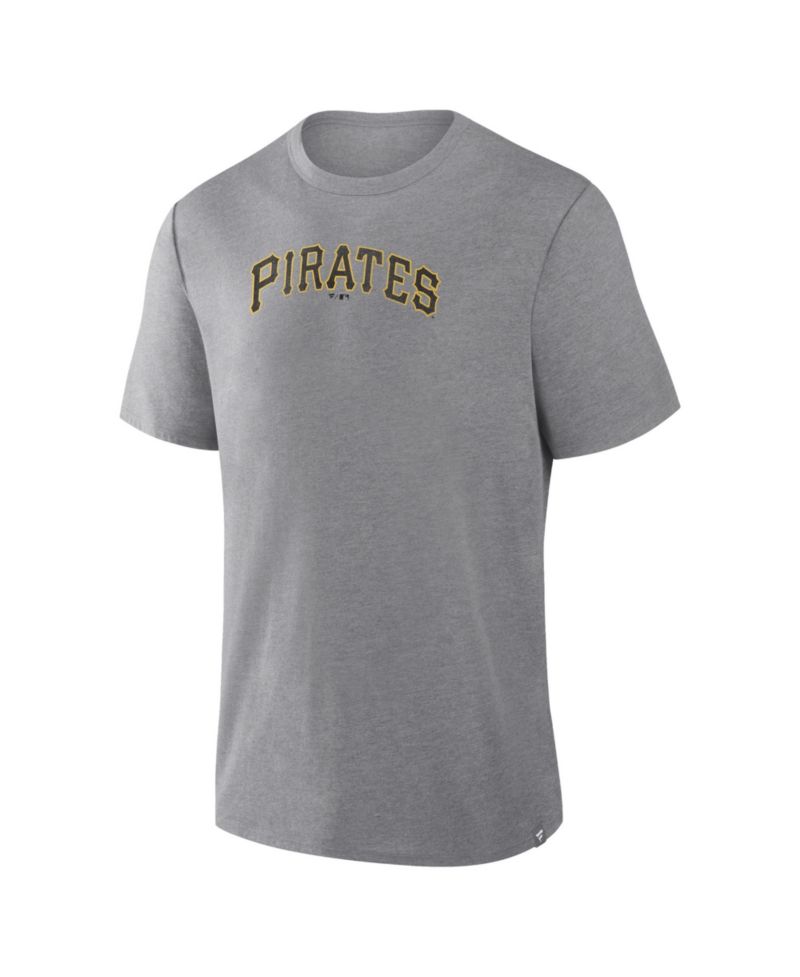 Men's Heather Gray Pittsburgh Pirates Play Tribute Tri-Blend T-Shirt