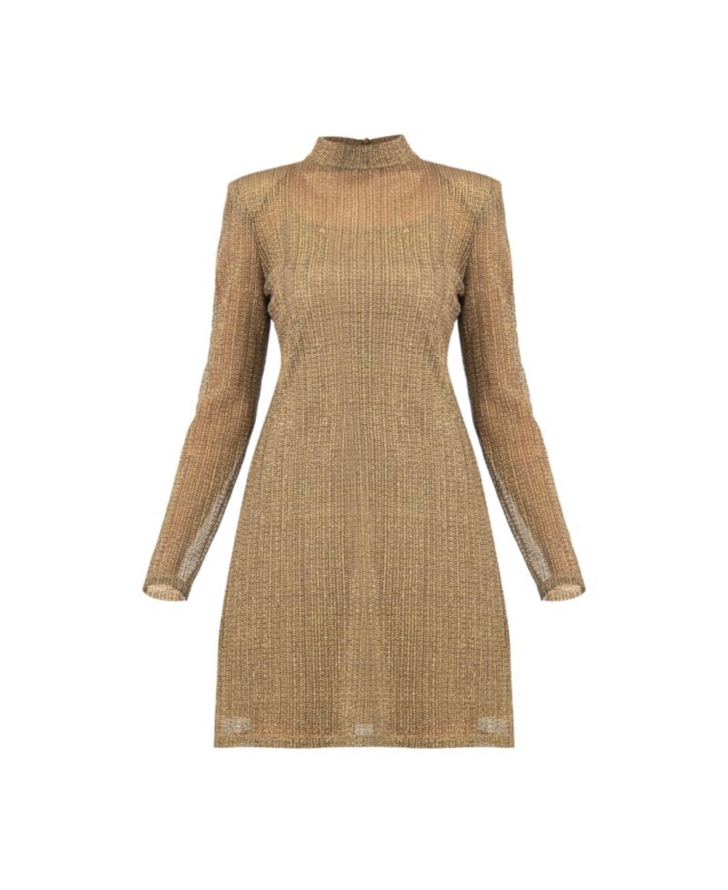 Women's Short A-Line Dress with Long Sleeves