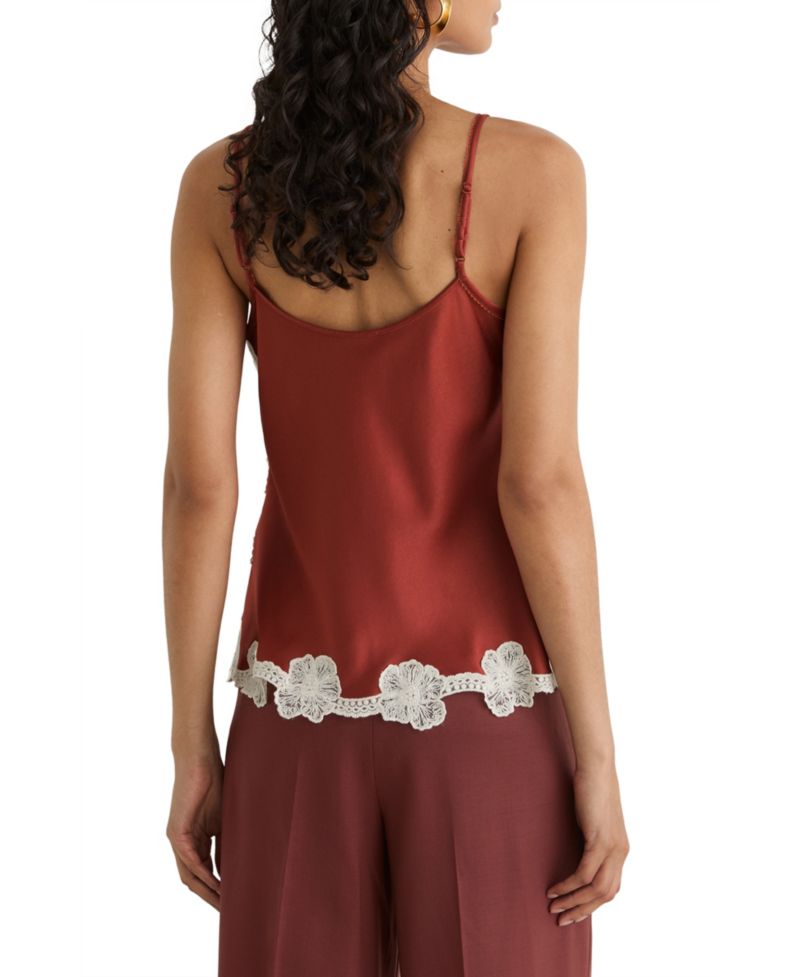 Women's Doa Floral-Lace Scoop Neck Spaghetti Straps Cami Top