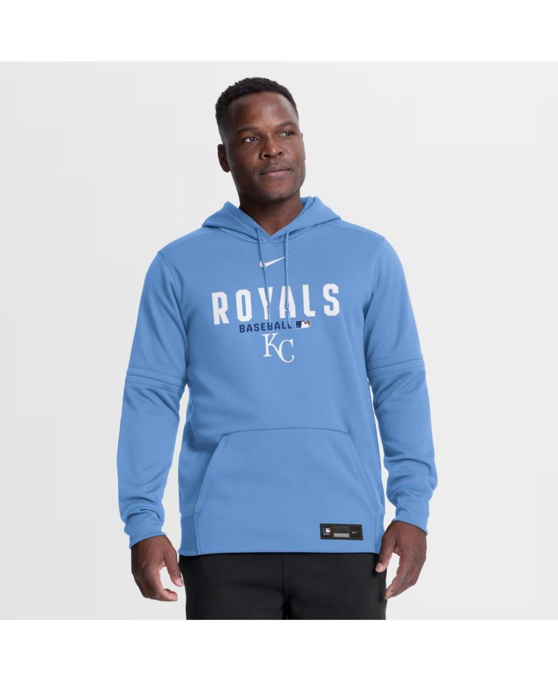 Men's Light Blue Kansas City Royals Authentic Collection Therma-FIT Hoodie