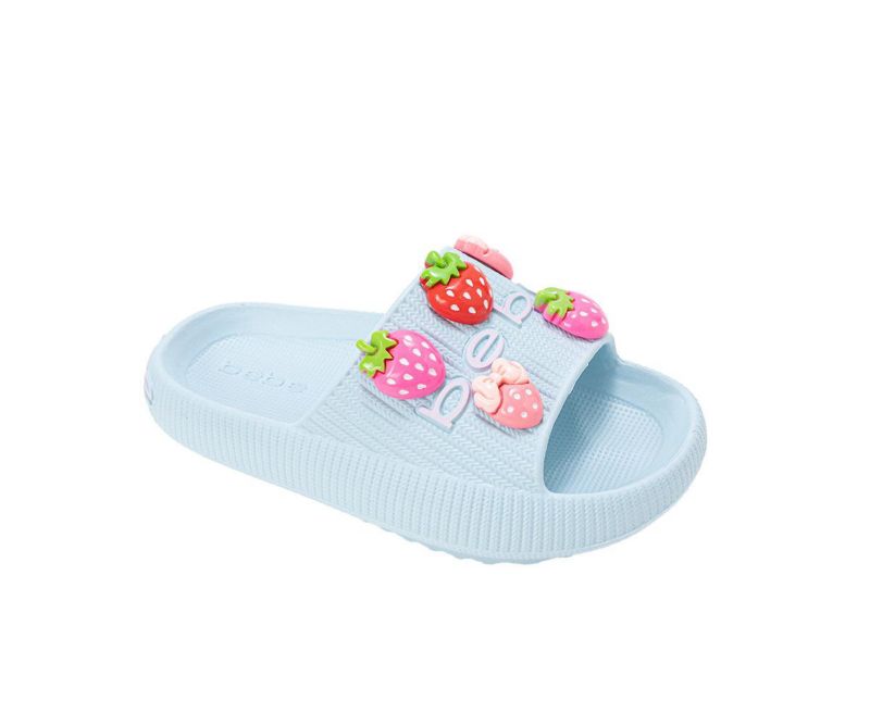 Girls Girls EVA Slide - Lightweight Comfy Slide Sandals with Strawberry Charms