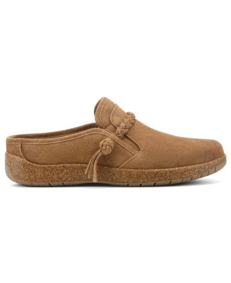 Women's Rosalin Suede Braided Slip-On Clogs