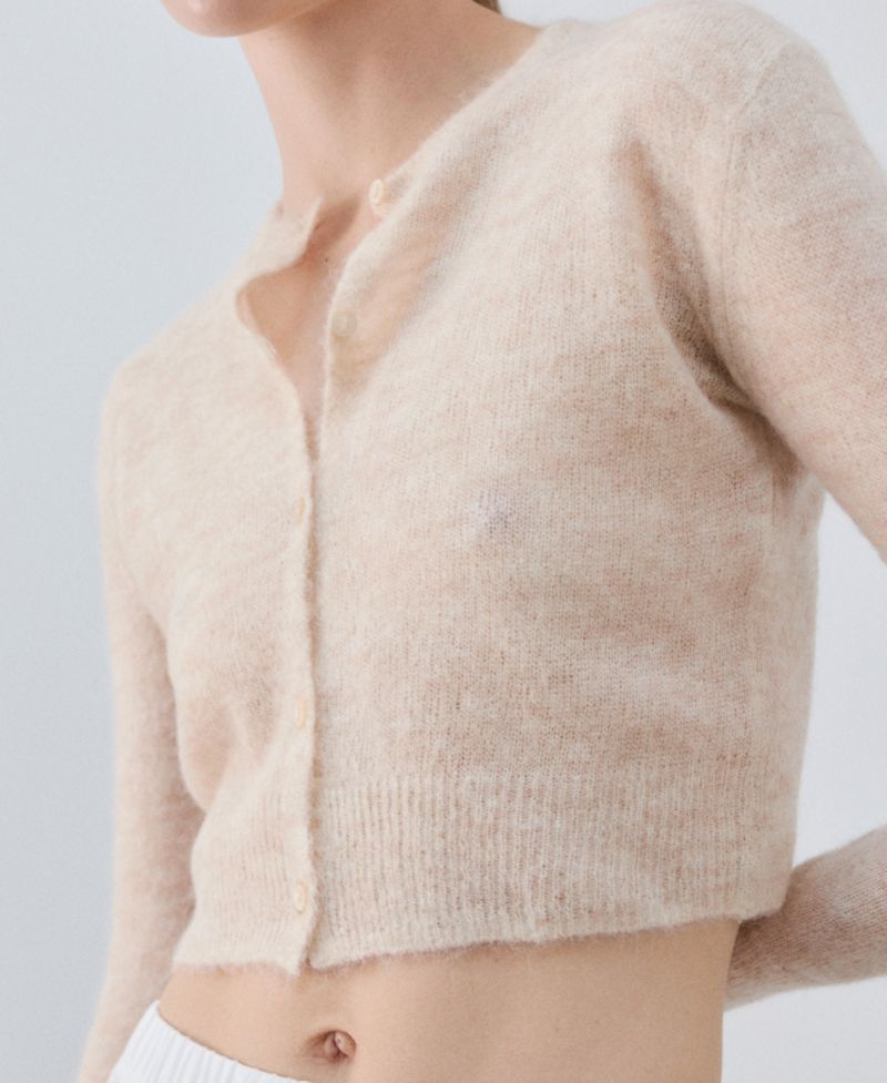 Women's Short Wool Cardigan