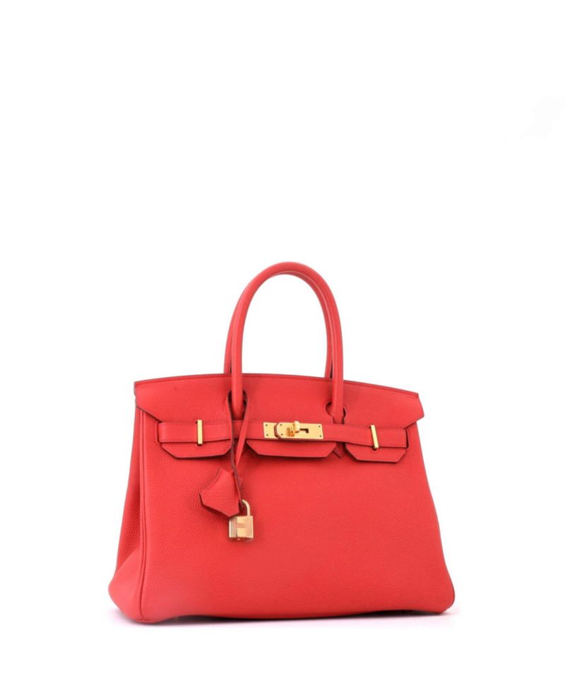 Birkin 30 Handbag Red Togo with Gold Hardware