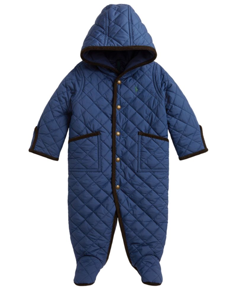 Baby Boys' and Baby Girls' One Piece Hooded Snowsuit