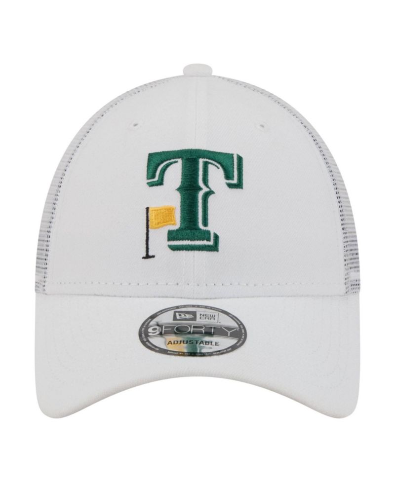 Men's White Texas Rangers Flag 9FORTY Trucker Adjustable Hat