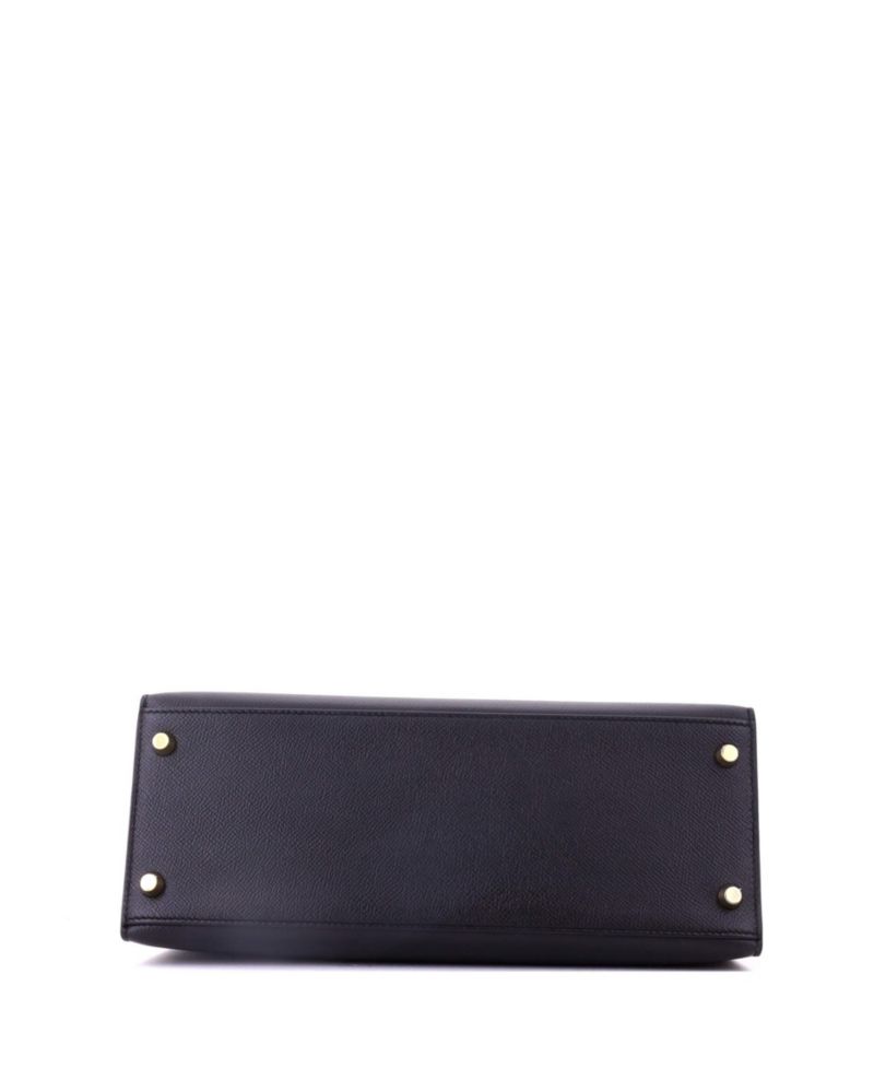 Kelly 28 Handbag Black Epsom with Gold Hardware