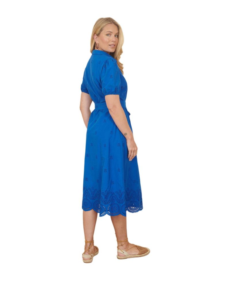 Women's Cotton Shirt Midi Dress