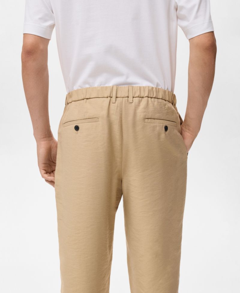 Men's Straight-Fit Pleated Pants