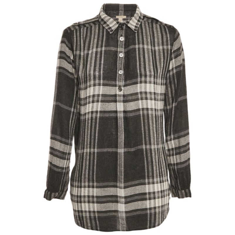 Women's Brit Monochrome Checks Crepe Tunic